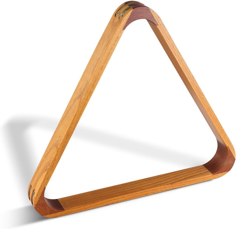 HMQQ Solid Wood Billiard 8-Ball Triangle / 9-Ball Diamond Pool Ball Racks for 2-1/4" Pool Balls, Pool Table Accessories (Yellow) - Image 1